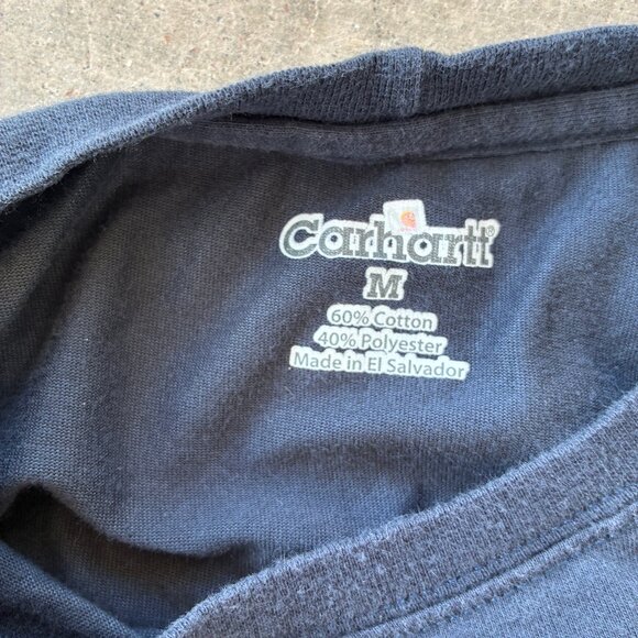 Carhartt performance pocket T-shirt Navy Medium - Picture 3 of 4